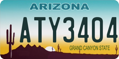 AZ license plate ATY3404
