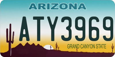 AZ license plate ATY3969