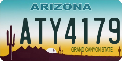 AZ license plate ATY4179