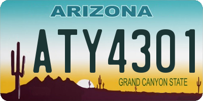 AZ license plate ATY4301