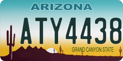 AZ license plate ATY4438