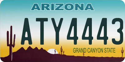 AZ license plate ATY4443