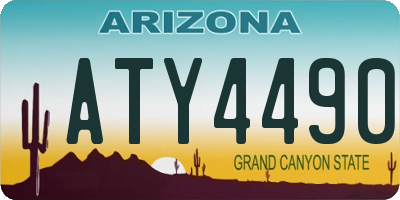 AZ license plate ATY4490