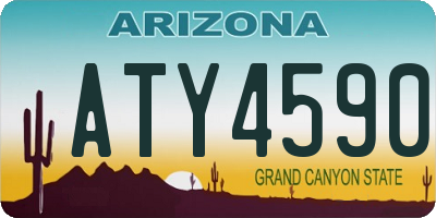 AZ license plate ATY4590