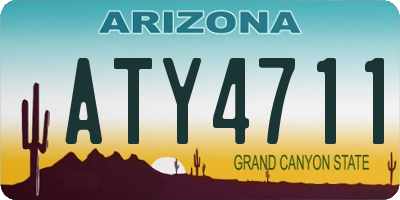 AZ license plate ATY4711