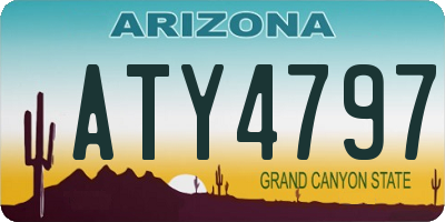 AZ license plate ATY4797
