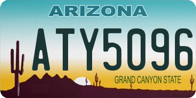AZ license plate ATY5096