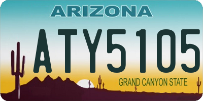 AZ license plate ATY5105