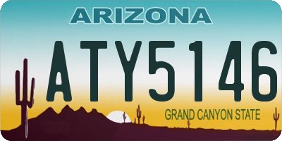 AZ license plate ATY5146