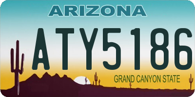 AZ license plate ATY5186