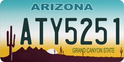AZ license plate ATY5251
