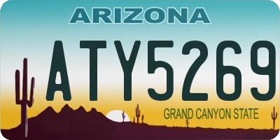 AZ license plate ATY5269