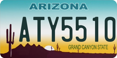 AZ license plate ATY5510