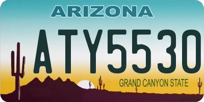 AZ license plate ATY5530