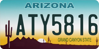 AZ license plate ATY5816