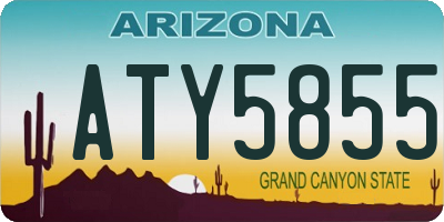 AZ license plate ATY5855