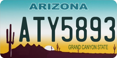AZ license plate ATY5893
