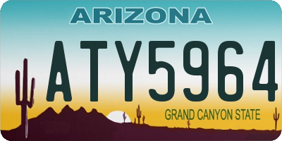 AZ license plate ATY5964