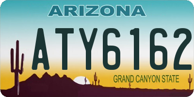 AZ license plate ATY6162