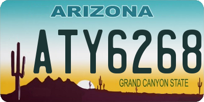 AZ license plate ATY6268