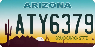 AZ license plate ATY6379