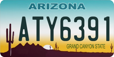 AZ license plate ATY6391