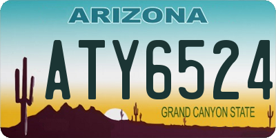 AZ license plate ATY6524