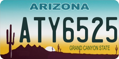 AZ license plate ATY6525