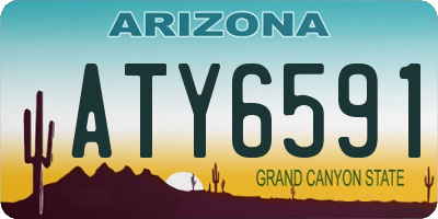 AZ license plate ATY6591