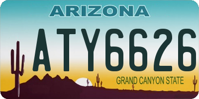 AZ license plate ATY6626