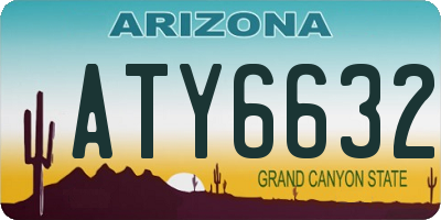 AZ license plate ATY6632