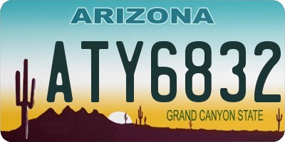 AZ license plate ATY6832
