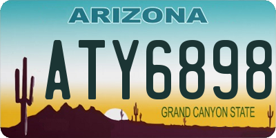 AZ license plate ATY6898