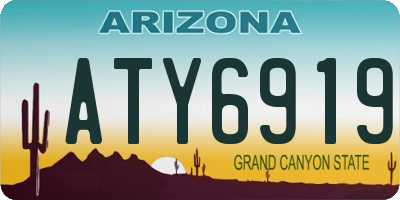 AZ license plate ATY6919