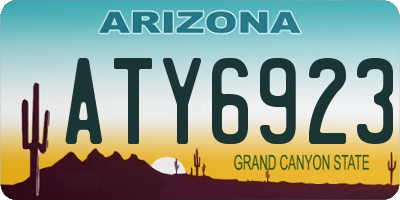 AZ license plate ATY6923