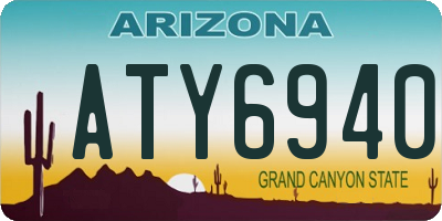 AZ license plate ATY6940