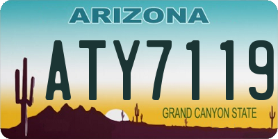 AZ license plate ATY7119