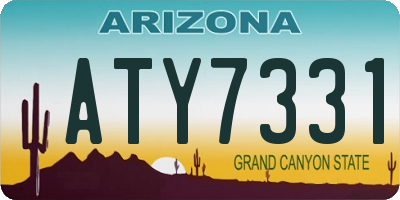 AZ license plate ATY7331