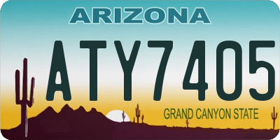 AZ license plate ATY7405