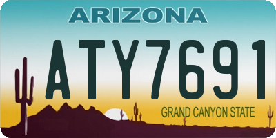 AZ license plate ATY7691