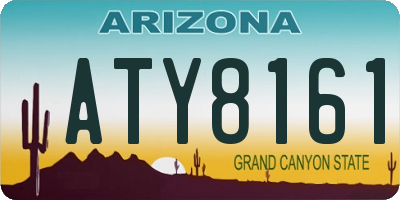 AZ license plate ATY8161