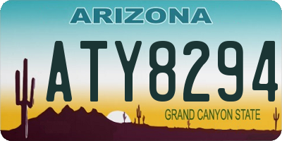 AZ license plate ATY8294