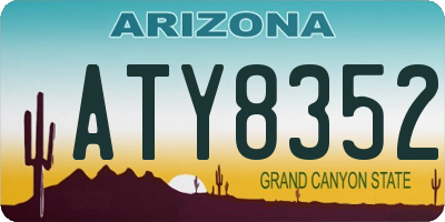 AZ license plate ATY8352