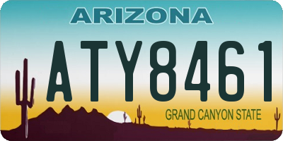 AZ license plate ATY8461