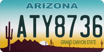 AZ license plate ATY8736