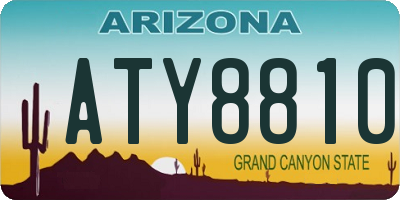 AZ license plate ATY8810