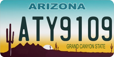 AZ license plate ATY9109