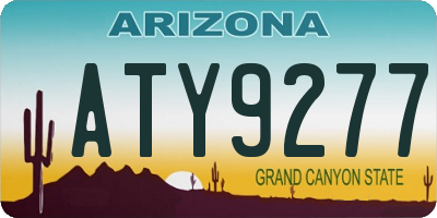 AZ license plate ATY9277