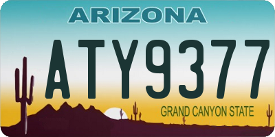 AZ license plate ATY9377