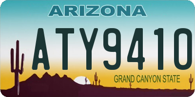 AZ license plate ATY9410